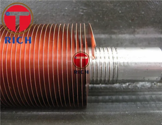 Extruded Embedded Type Heat Exchanger Copper Fin Tube