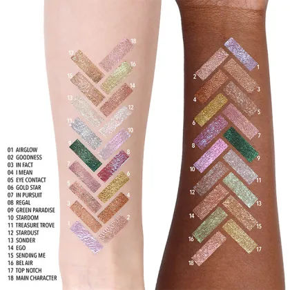 Wholesale Metallic Liquid Highlight Eyeshadow and Glitter Pigment Cosmetics