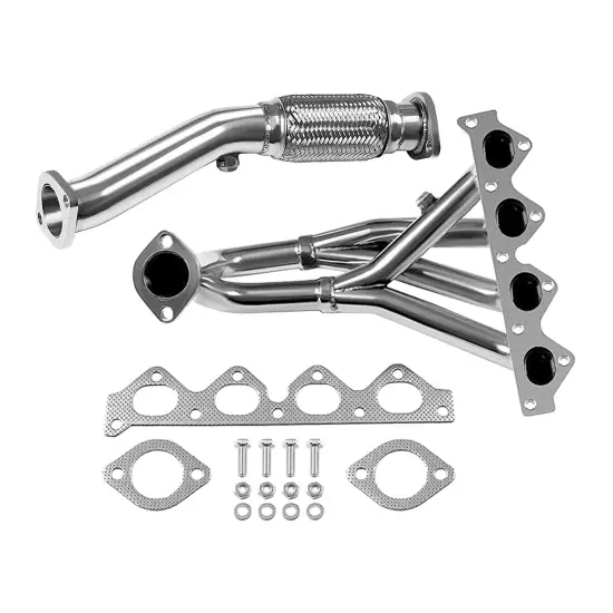 Exhaust Header Kit with Clamps for 1997-2001 Hyundai Tiburon 2.0L Racing Manifold