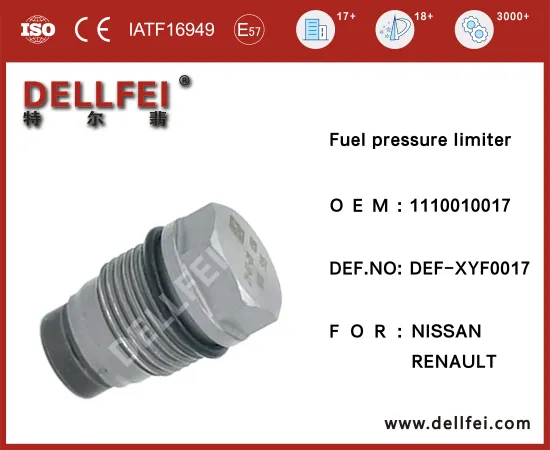 High Quality New Fuel Common Rail Pressure Limiter Control Valve 1110010017 for RENAULT,NISSAN