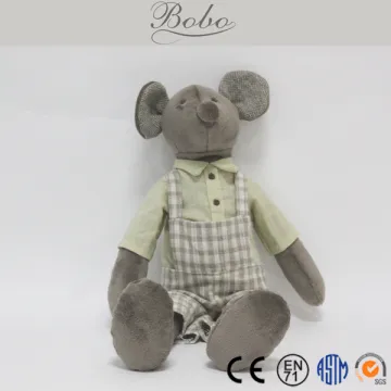 High Quality Soft Plush Dressing Mouse Toys for Babies