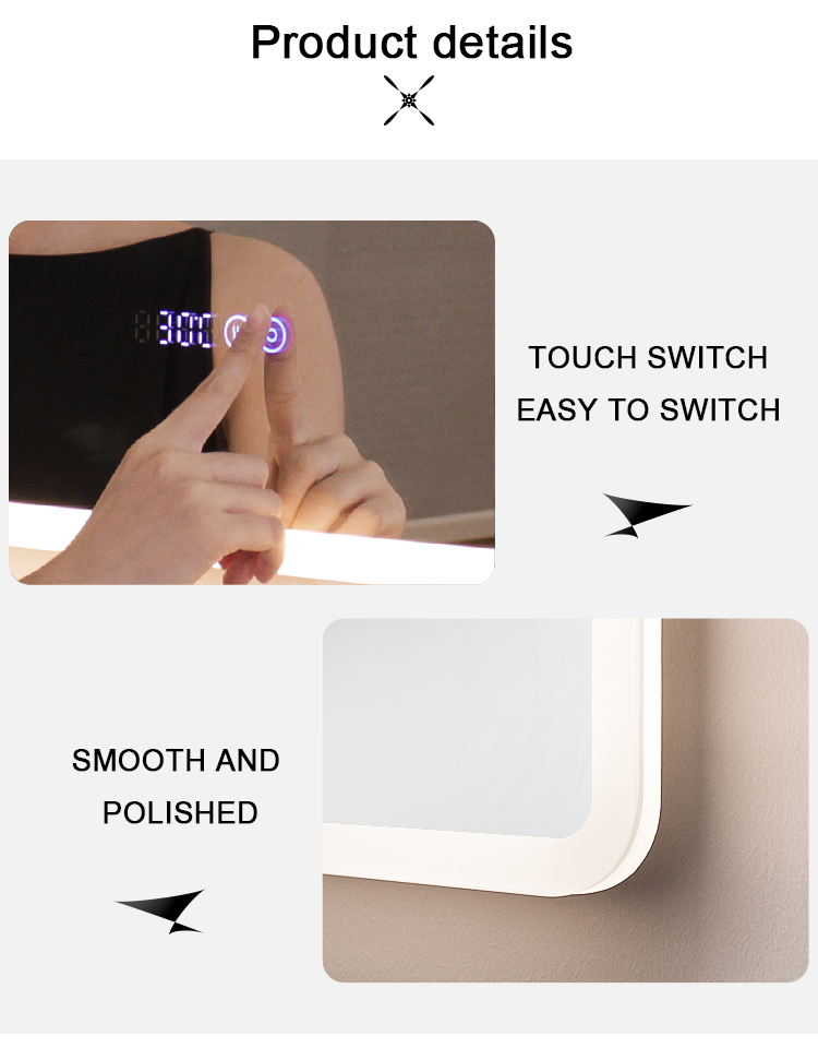 bathroom mirror with touch sensor