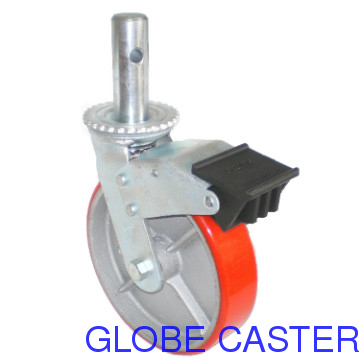 PU on cast iron Scaffolding Caster