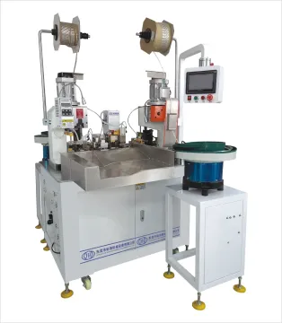 Automatic 2-Head Terminal Crimping & Boot Loading Machine