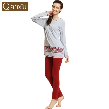 Qianxiu China factory 2015 new matching family pajamas