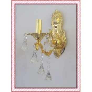 2013 Modern Iron with Gold Crystal Candle Wall Sconces