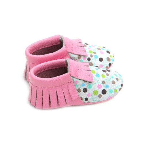 Mocasines de piel suave para bebé, zapato para niña pequeña