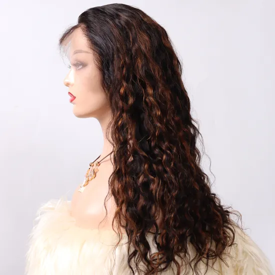 Wholesale Price Raw Virgin Brazilian Hair Highlight Wigs High Density Piano Color Human Hair Lace Frontal Wig With Clips