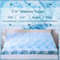 Topper de matelas à motif éclabousque léger mince léger