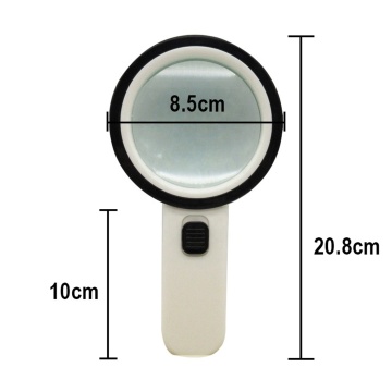 Handheld 12 LED Ψηφιακή μεγέθυνση γυαλί με φως - Μεγάλη ανάγνωση χάρτη