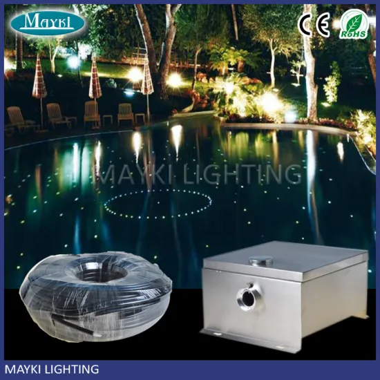 End glow LED swimming pool star light fiber optic cable lighting with IP44 emitter