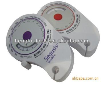 body fat calculator tape measure/ladies tape measure/bmi calculator tape measure with your logo