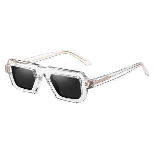 Double Layer Step-Cut Solid Acetate TAC Polarized Sunglasses