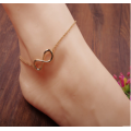 Golden 8 character pendant lady's foot chain Beach