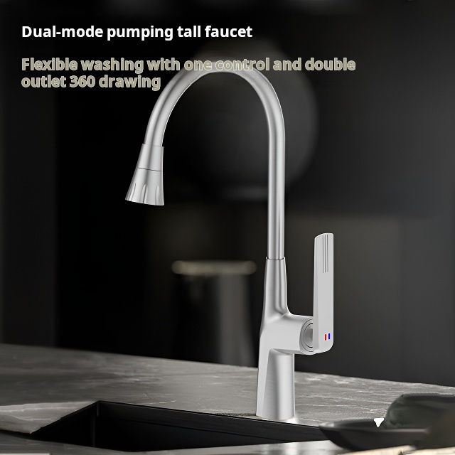 Modern Brass escovada Torneira de cozinha Pull Down