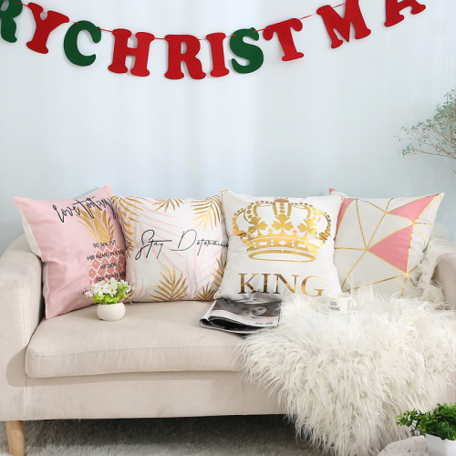 Cotton Velvet Cushion Covers High Quality custom Pale Pink style Pillowcase Factory