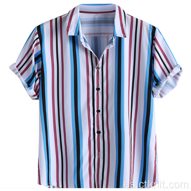 Camisa casual a rayas para hombre