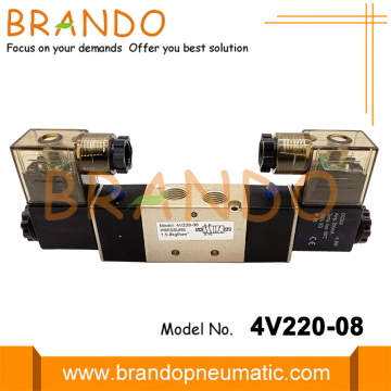 4v220-08 1/4 &#39;&#39; Doppelmagnetonoid Pneumatic Ventil DC24V AC110V