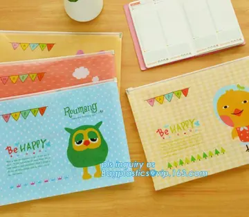 Underwear Bra Packaging Bag With Slider Zipper Ring Holder, creative stationery pvc plastic bag with slider, slider zipper bag p
