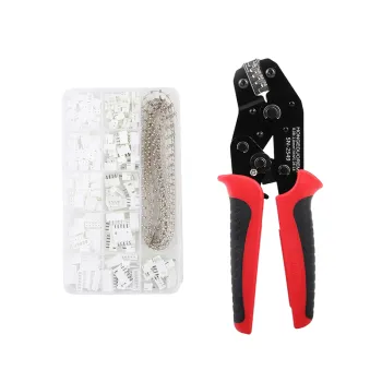 SN-2549 Wire Terminal and Connector Kit: Comprehensive Set including 460pcs, 2.54mm Pins, Male/Female Connectors, Hand Crimp Tool, and Racheting Pliers