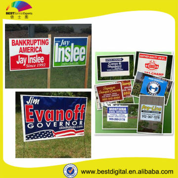 2015custom security yard signs, coroplast die cut yard signs