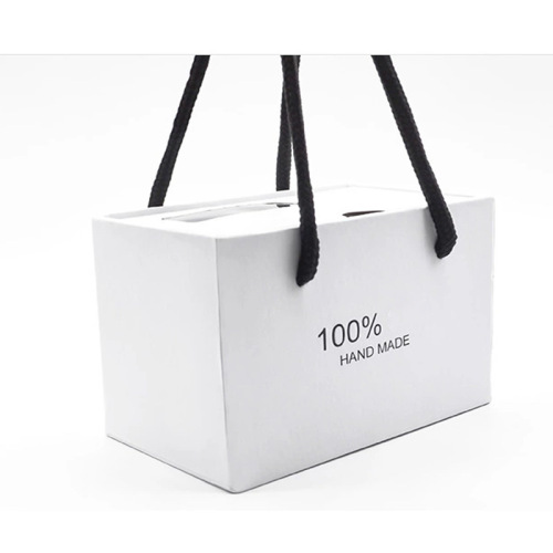 White Gift White Necktie Box With Handle