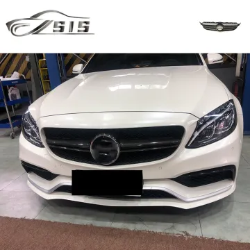 C-Class W205 2015-2019 Carbon Fiber Grille Mesh for C63 Bumper Cover