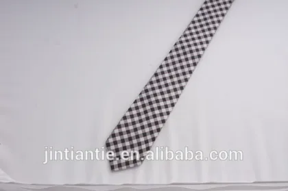 Lanbo cotton plaid tie