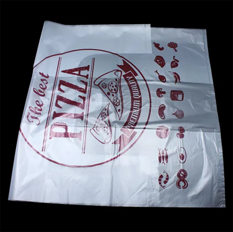 PE Pizza Disposable T-Shirt Food Shopping Bag