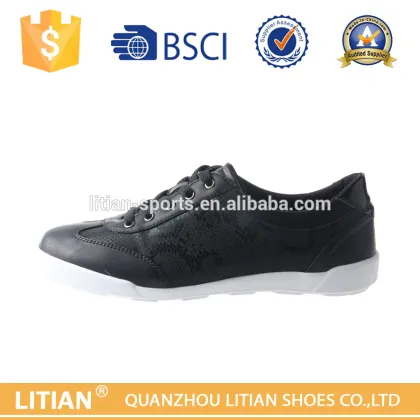 2016 latest design genuine leather women casual shoes with leather