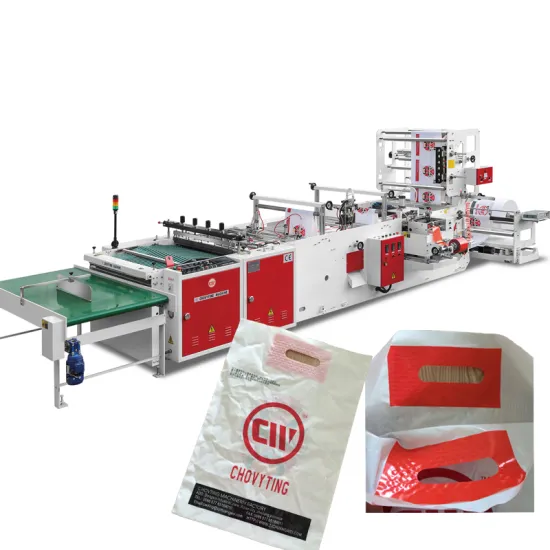 800SP Japan Servo Motor Driven Plastic Bag Forming Machine for Patch Handle Shopping Bags