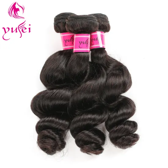 YUFEI Brazilian Virgin loose wave Hair 100 Human Hair Bundles Natural Color Hair Extension