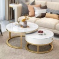 Round 2 in 1 light luxury living room coffee coffee table with drawer table