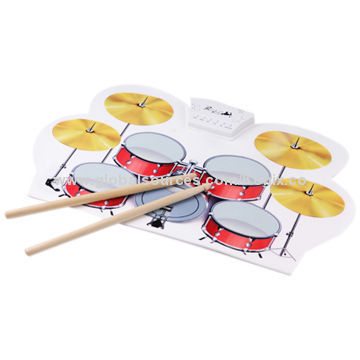 Silicone roll up drum kit, convenient