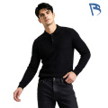 Sweater Bertali Polo Tekstur Diagonal Lelaki