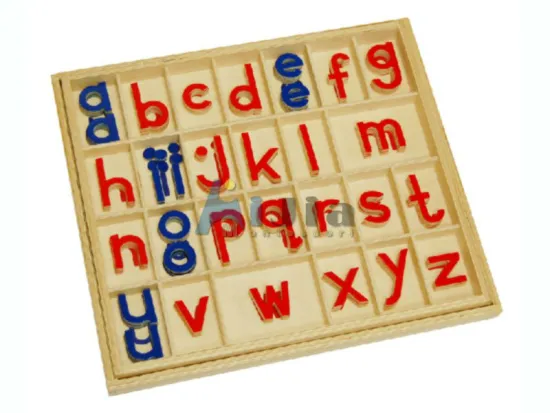 montessori equipment -Small Movable Alphabet (Red & Blue) montessori