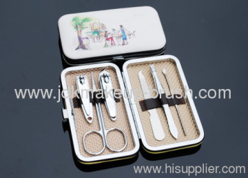 Precise 6pcs Manicure Set With Colorful Painting 