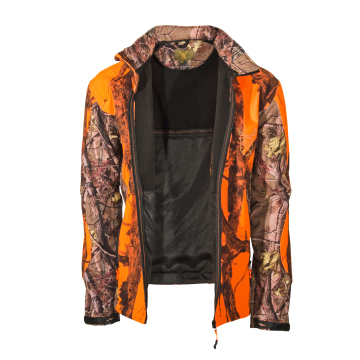 Blaze Orange Camouflage Softshell Jacket for Hunting - BJ Outdoor