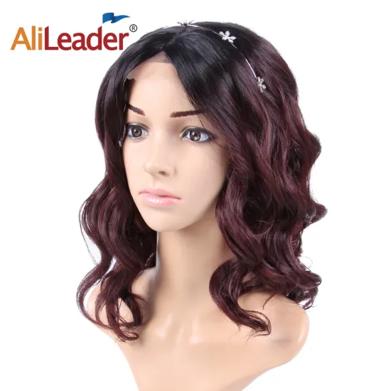 Alileader New Products 16 Inches Heat Resistant Fiber Front Lace Wigs