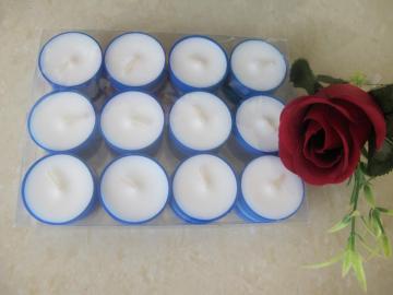 Romantic Use Blue Cup Unscented Tealight Candle