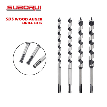 SUBORUI 25mm Carbon Steel SDS Shank Long Wood Auger Drill Bit
