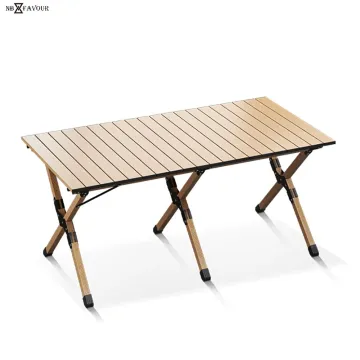 Folding Portable Camping Coffee Table Egg Roll Table for Outdoor Picnic Lawn Garden Table
