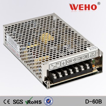 CE&ROHS certificate D-60W 60watt dual switching power supply