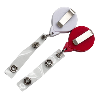 Custom 32mm Plastic ID Card Holder Anti-Lost Keychain Retractable Badge Reel