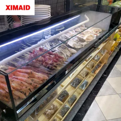 6pan sushi fruit cake display freezer
