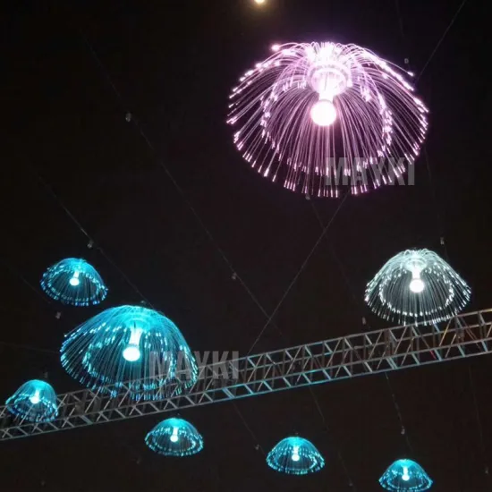 7 Color Changing Fiber Optic Jellyfish Lamp for Christmas Garden Decor