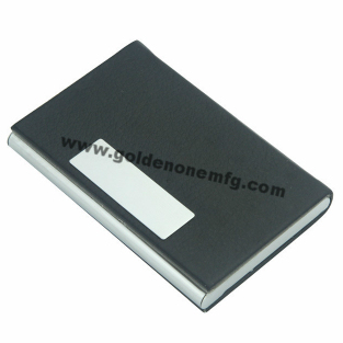 Hot Sale Black PU/Genuine Leather Credit Card Holder (BC43)