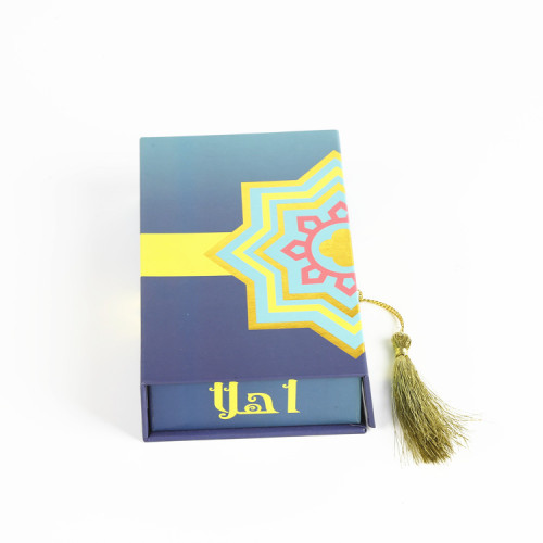 Paper Book Shape Printed Magnetic Box With Tassel