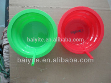 colorful custom plastic baby bowl with straw