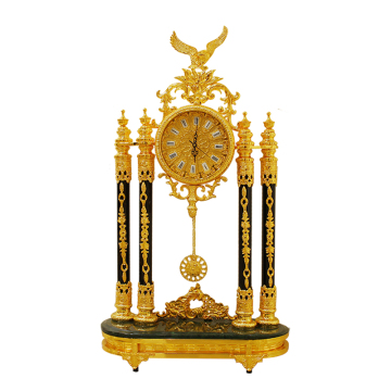 Copper Table Clock - Crystal Desk Clock Golden Home Decor